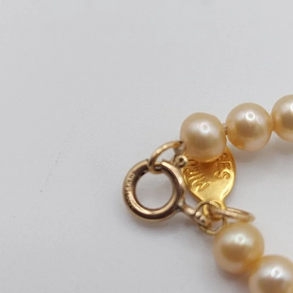 Miguel Ases Long Vintage 34" Cultured Pearl Necklace Excellent Condition 14K GF - Picture 7 of 9